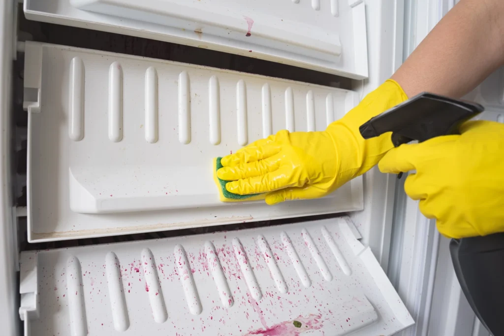 Detaljvask bak kjøleskap for flyttevask garanti.